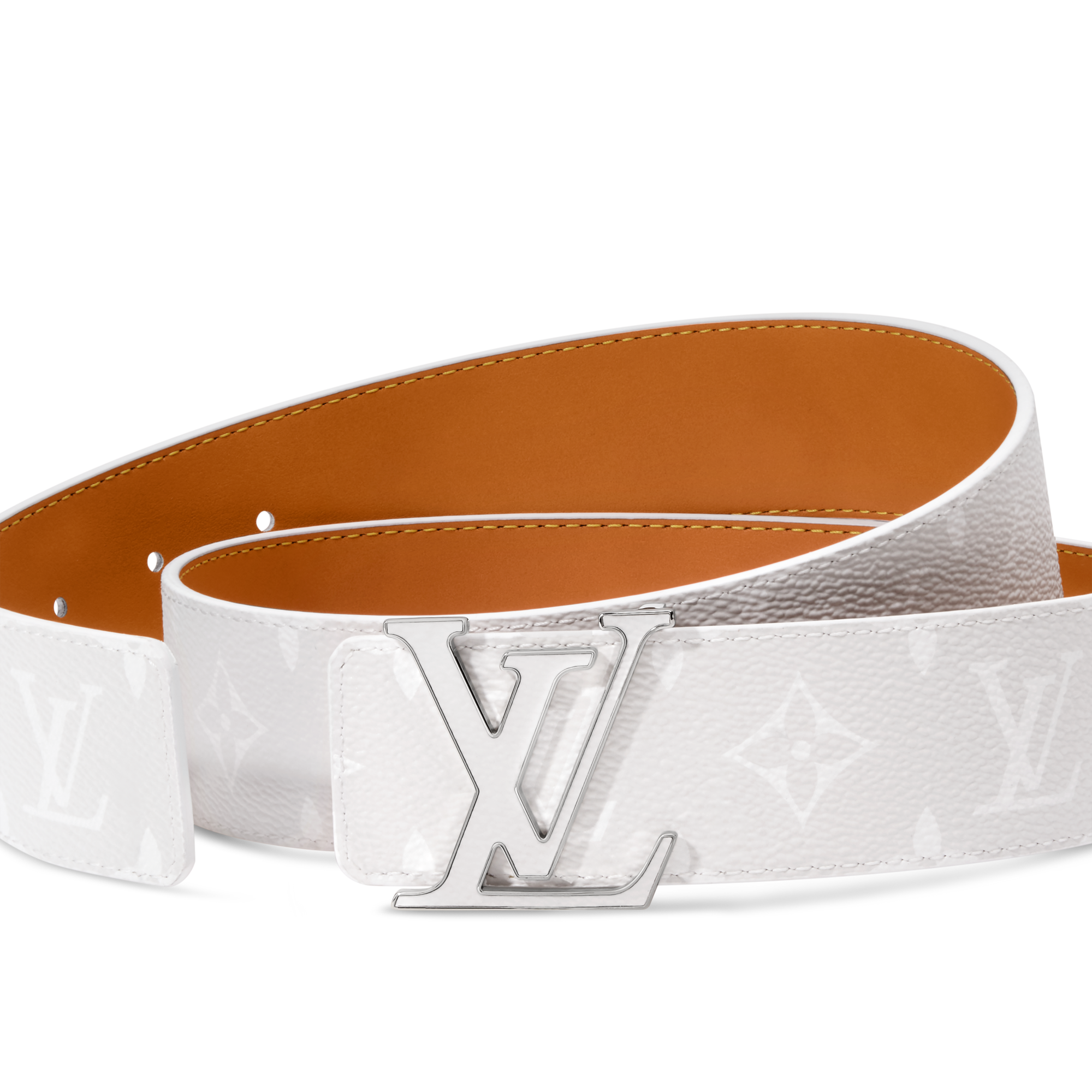 ベルト・LV イニシャル モノグラム リフレクティブ 40MM リバーシブル